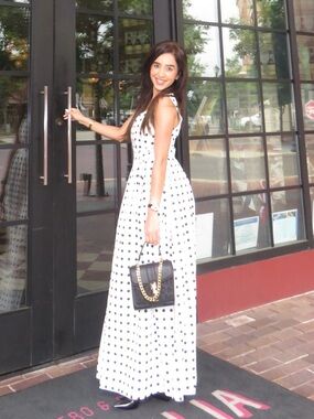 Women's White Polka Dot Maxi Dress - Sleeveless Summer Dress